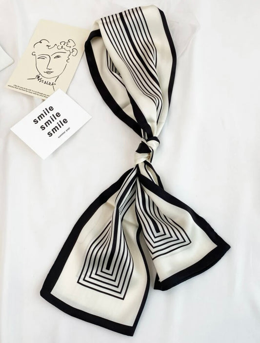 Stripped print twilly scarf