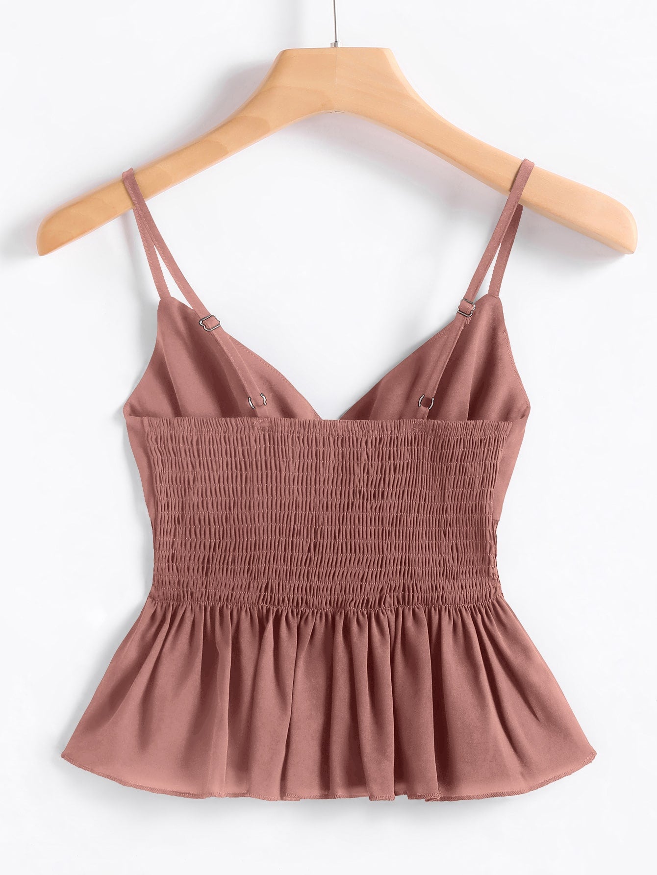 Solid Shirred Cami Top
