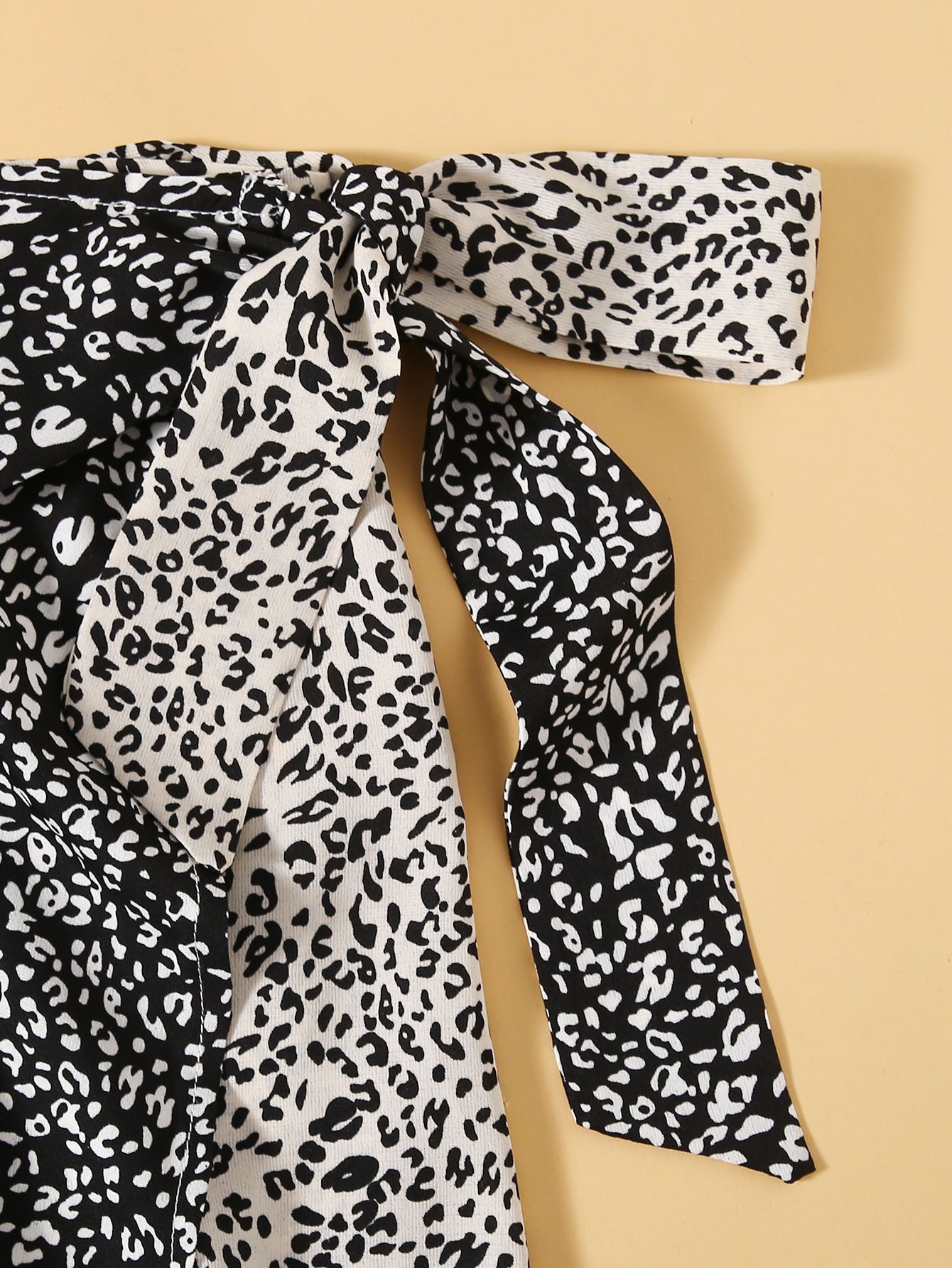 Crop Tank Top Leopard Print Wrap Knot Skirt Set