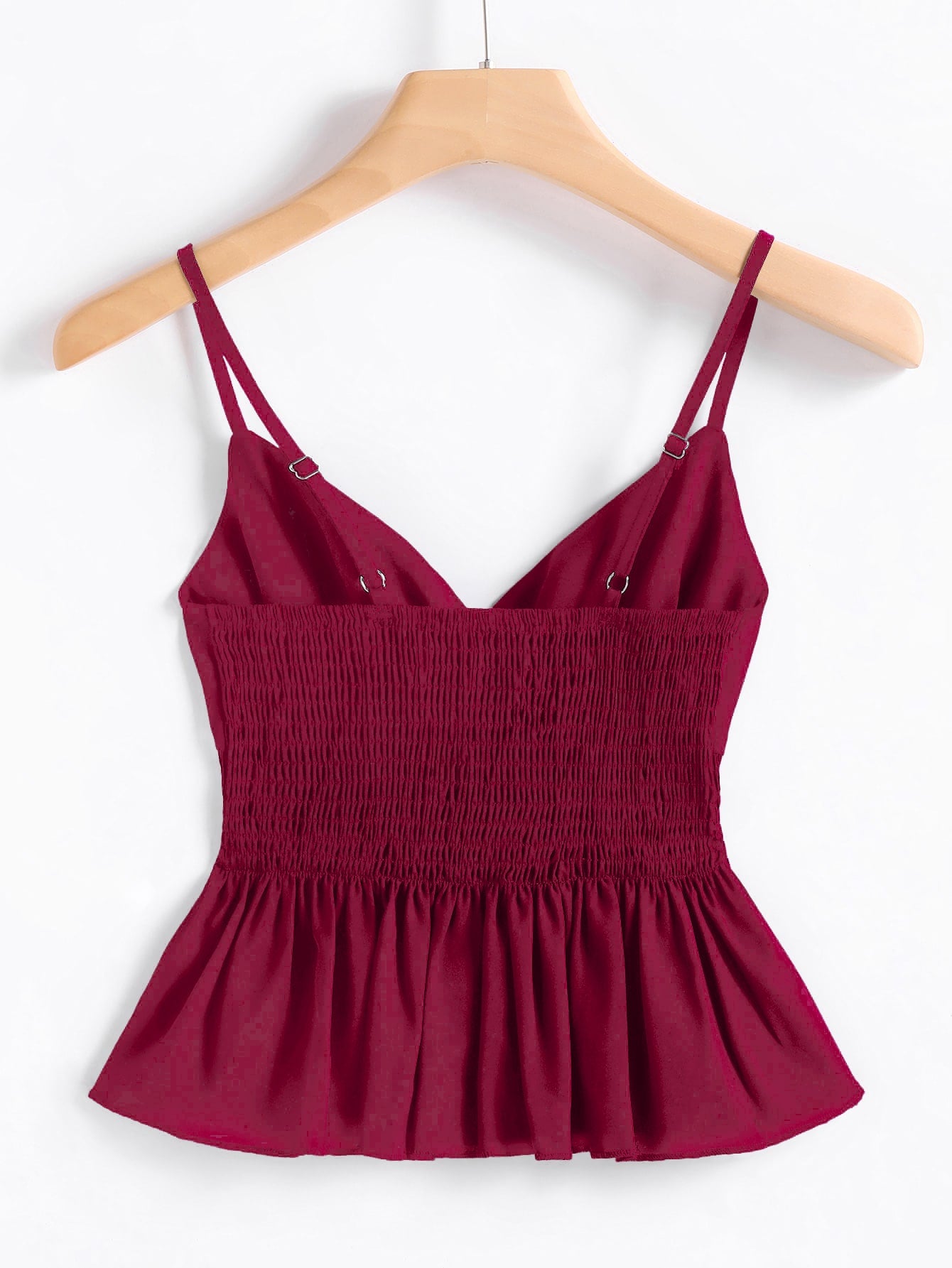 Solid Shirred Cami Top