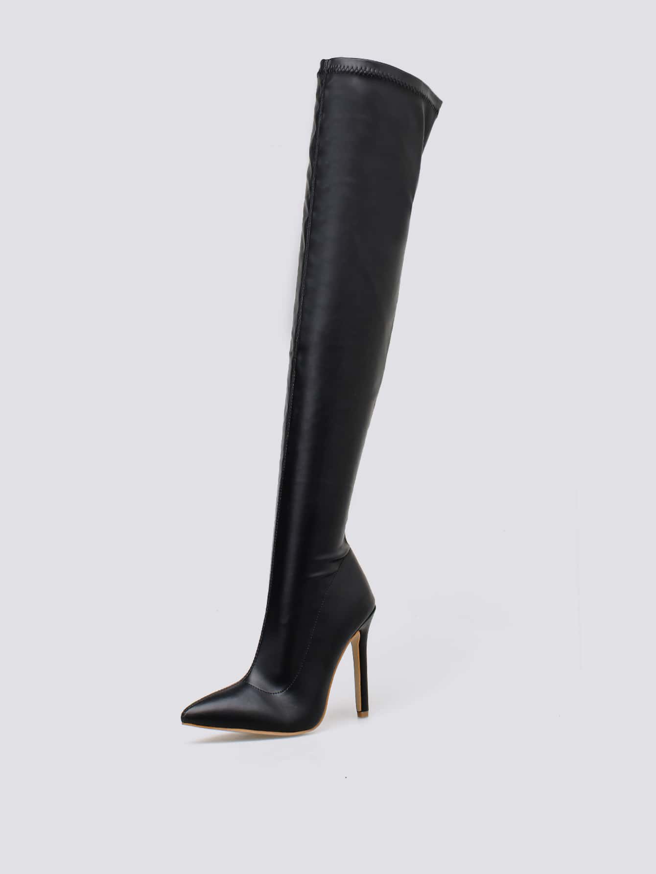 Suede Over The Knee Side Zipper Boots