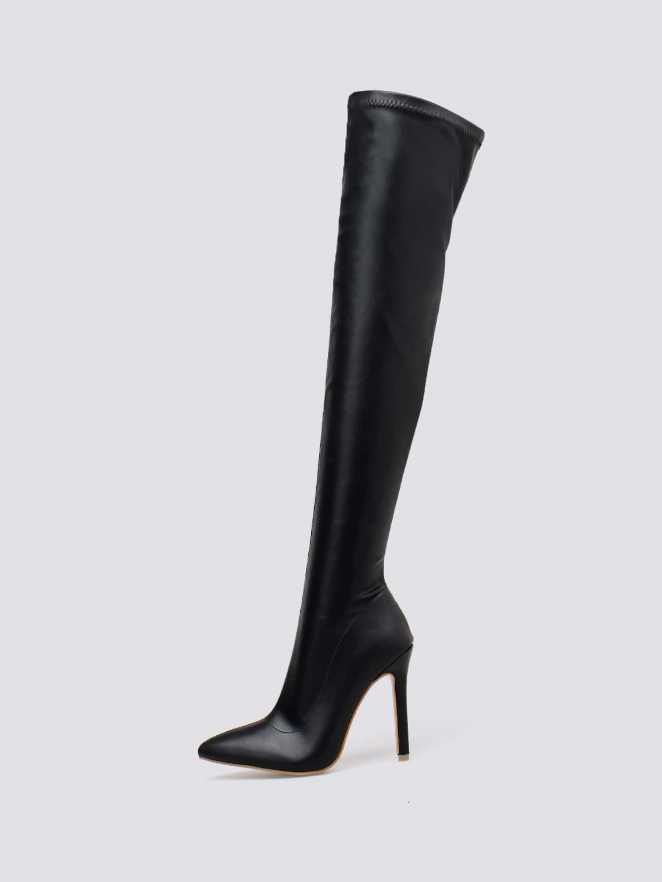 Suede Over The Knee Side Zipper Boots