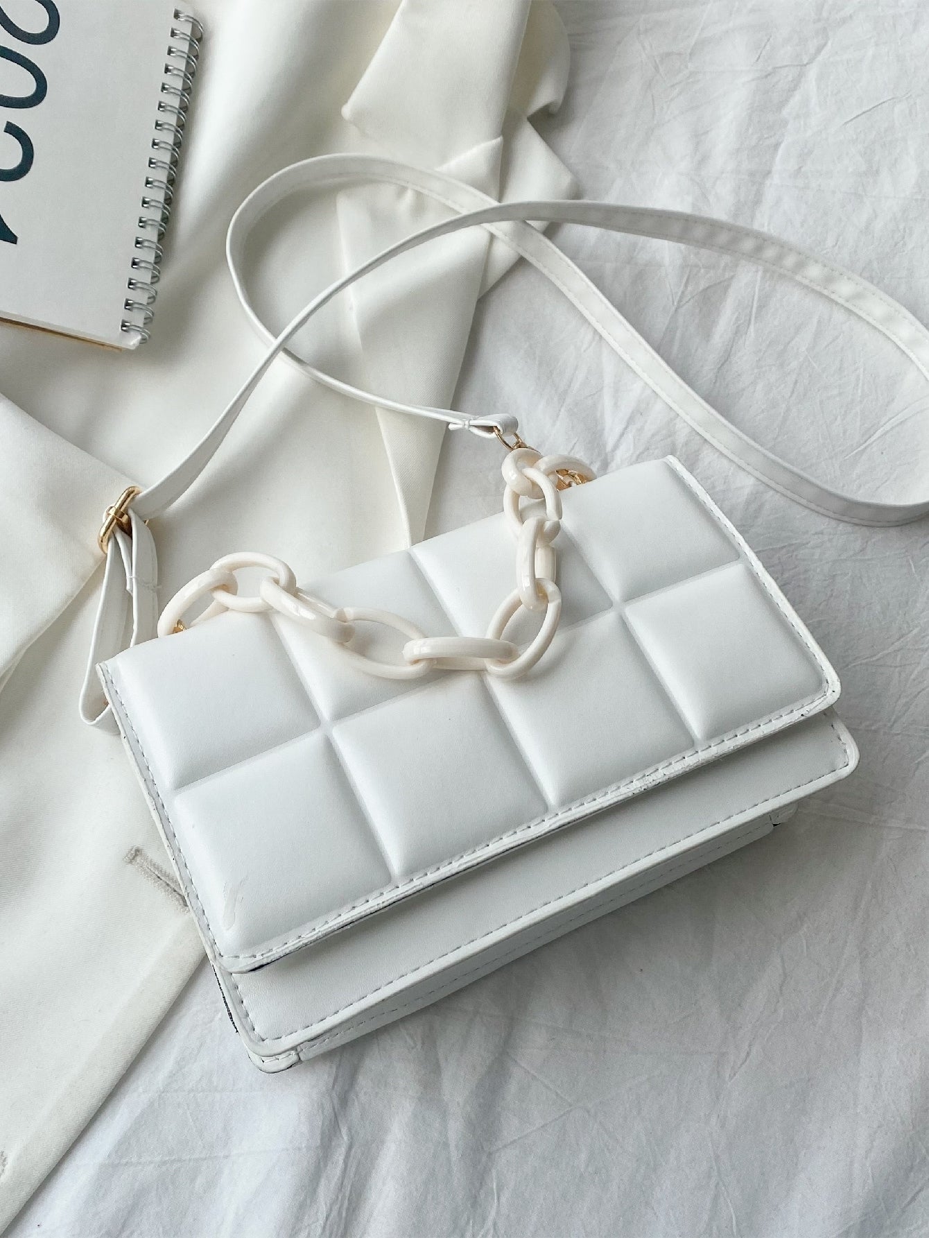 Minimalist Textured Satchel Bag