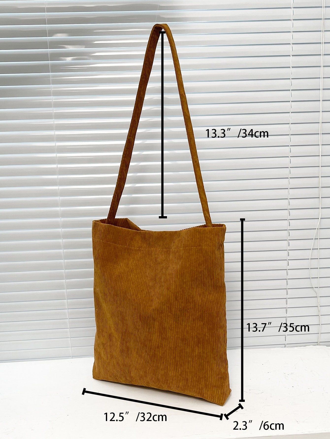 Minimalist Corduroy Square Bag