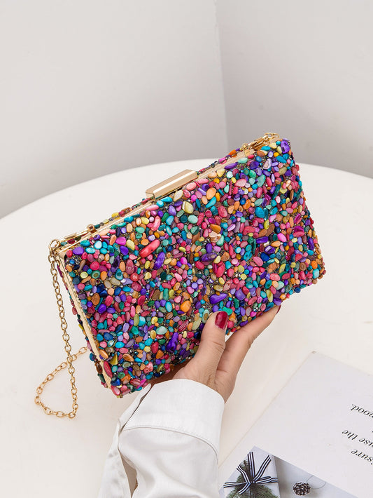 Colorful Box Clutch Bag