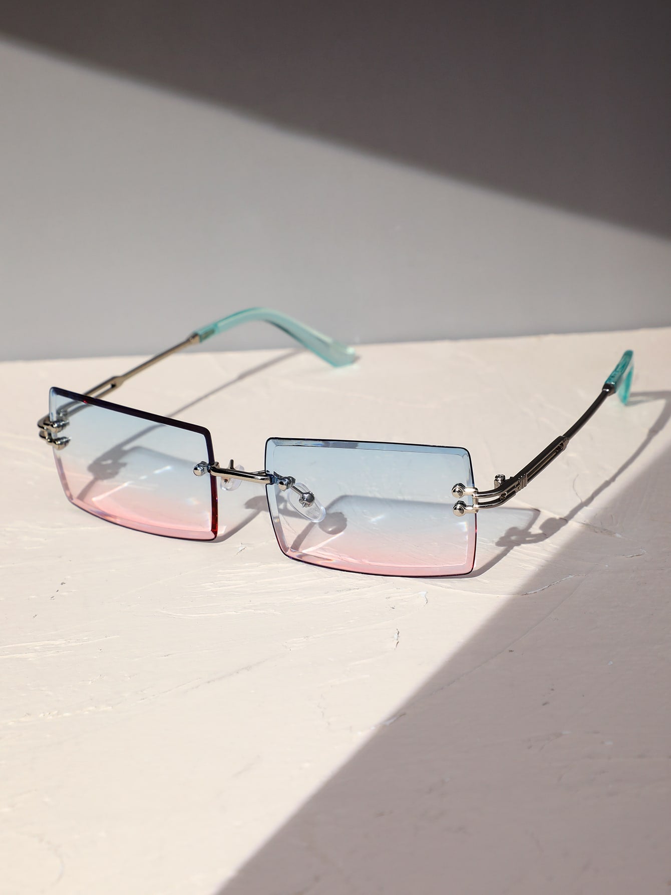Square Rimless Fashion Glasses