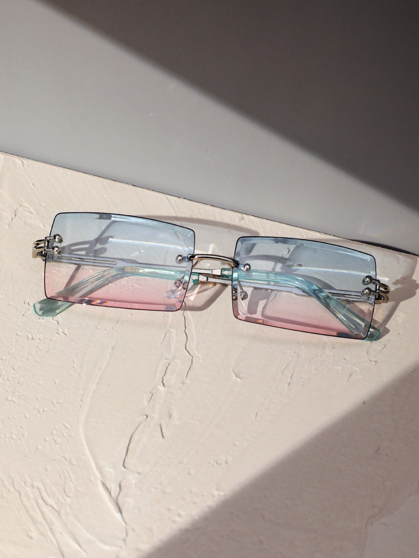 Square Rimless Fashion Glasses