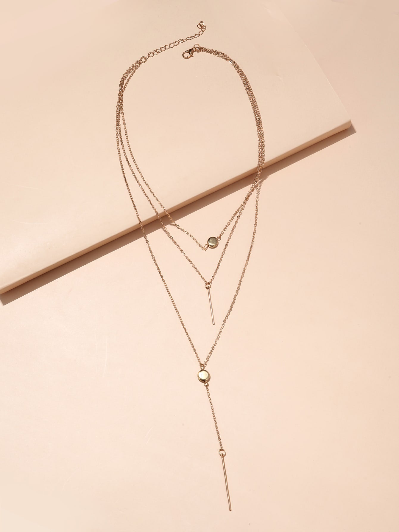 Geometric Charm Layered Necklace