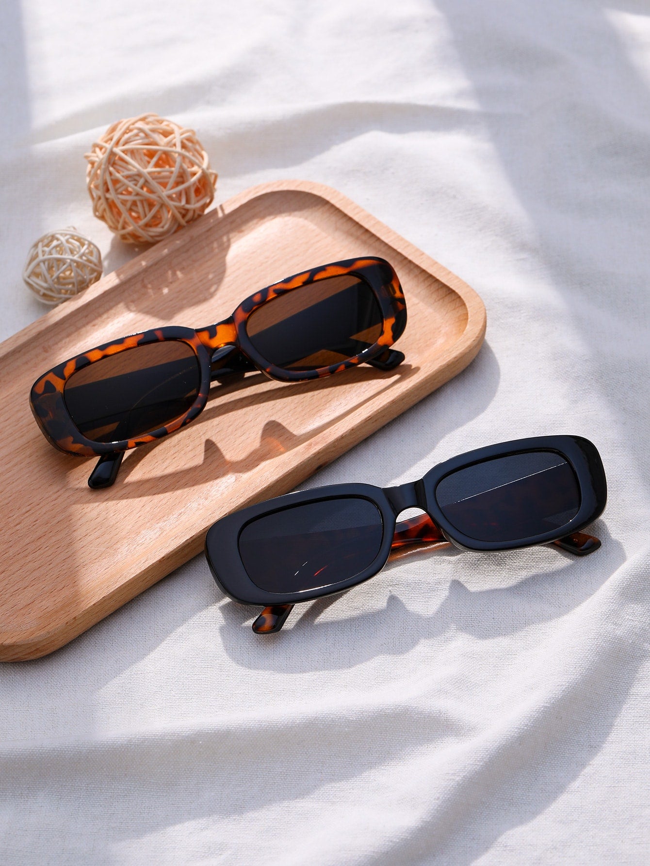 2pcs Tinted Lens Fashion Glasses