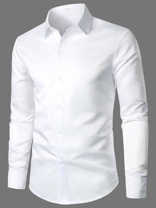 Men Button Front Solid Shirt