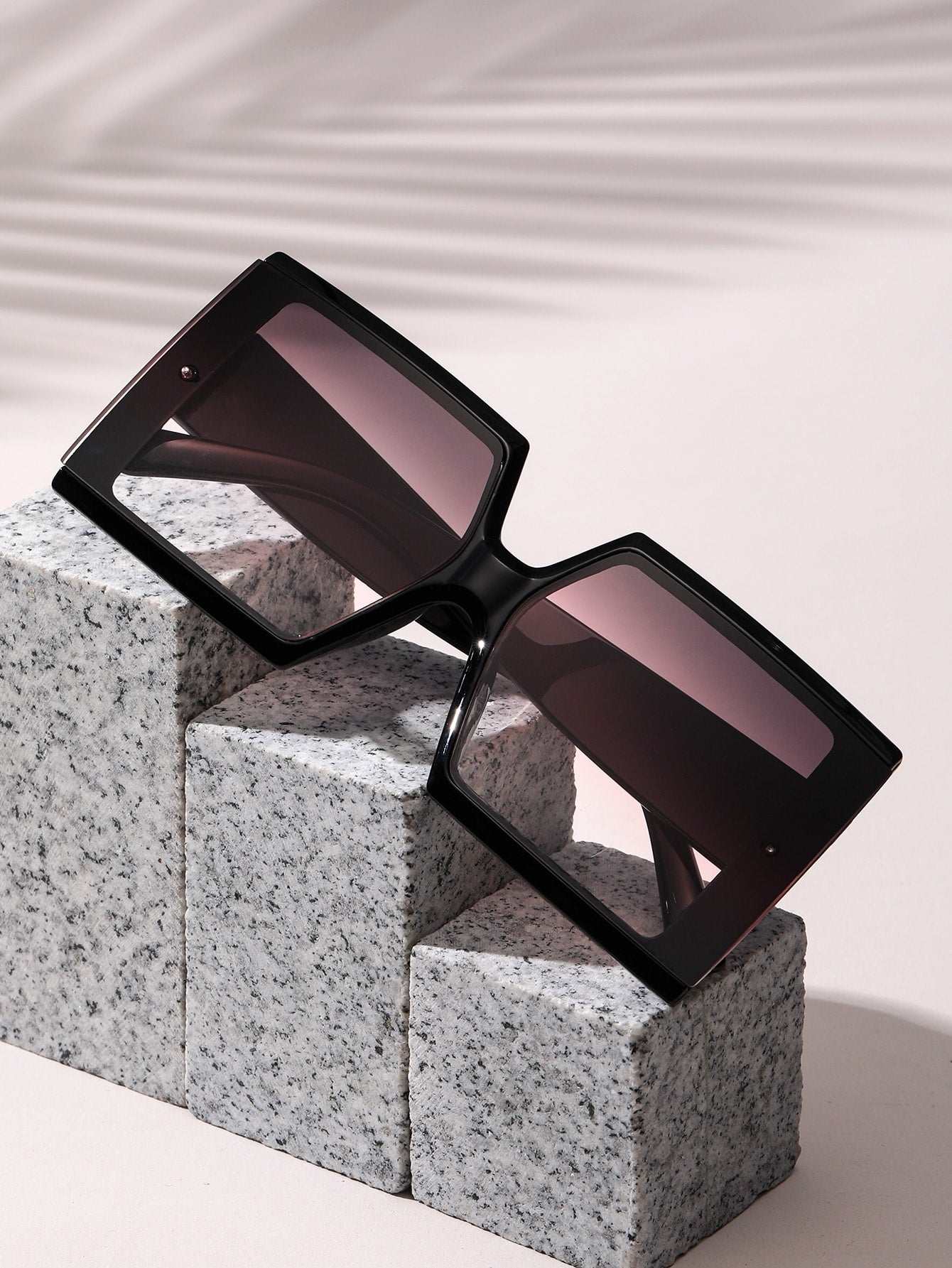 Ombre Lens Square Frame Fashion Glasses