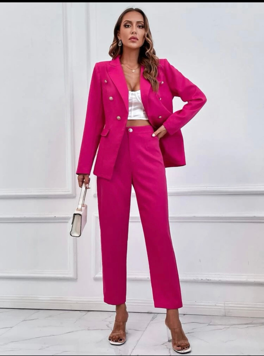 Double breasted blazer & tailored pants